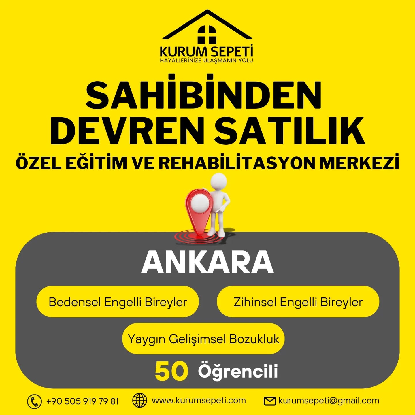 Ankara Devren Satılık Özel Eğitim ve Rehabilitasyon Merkezi