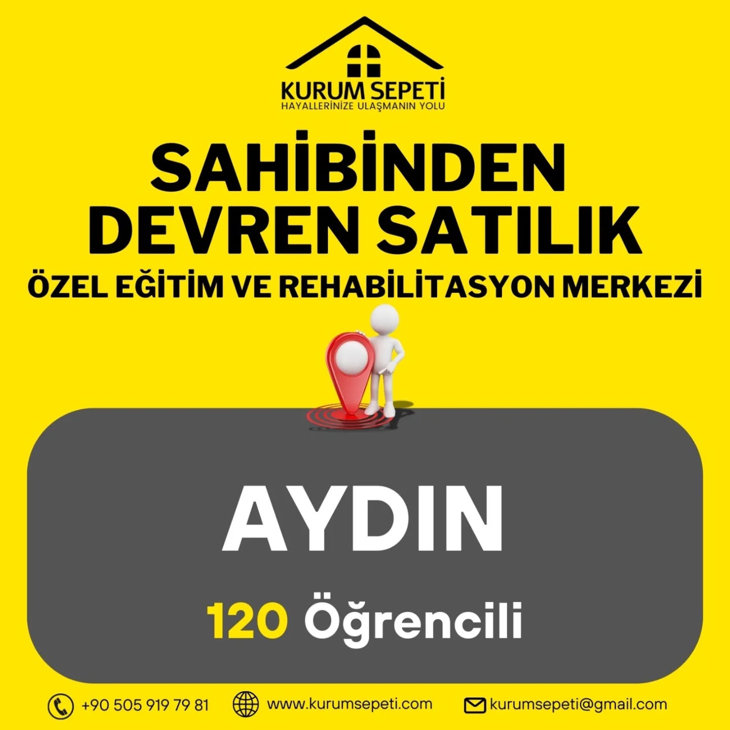 Aydın Satılık Özel Eğitim ve Rehabilitasyon Merkezi