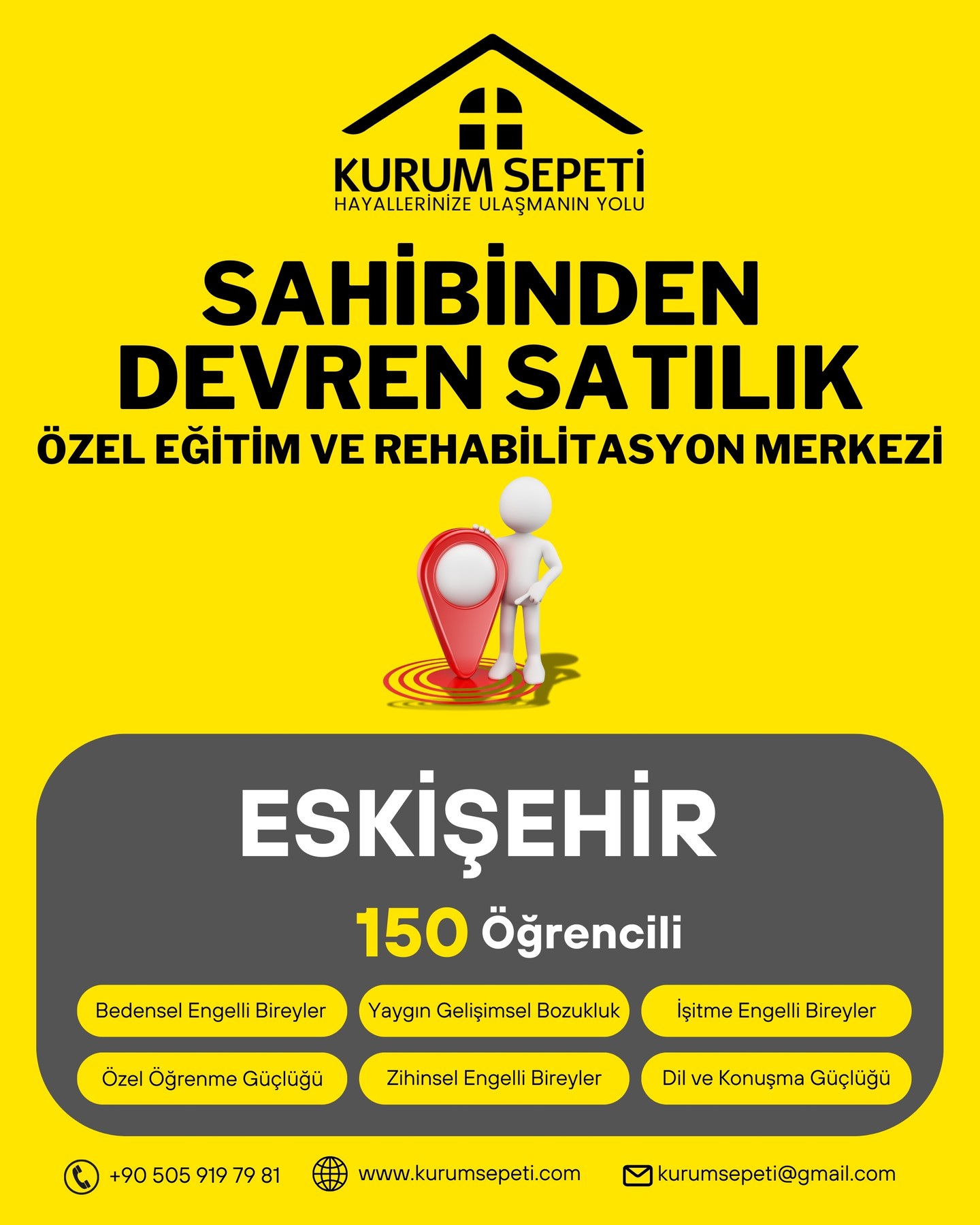 Eskişehir Devren Satılık Özel Eğitim ve Rehabilitasyon Merkezi