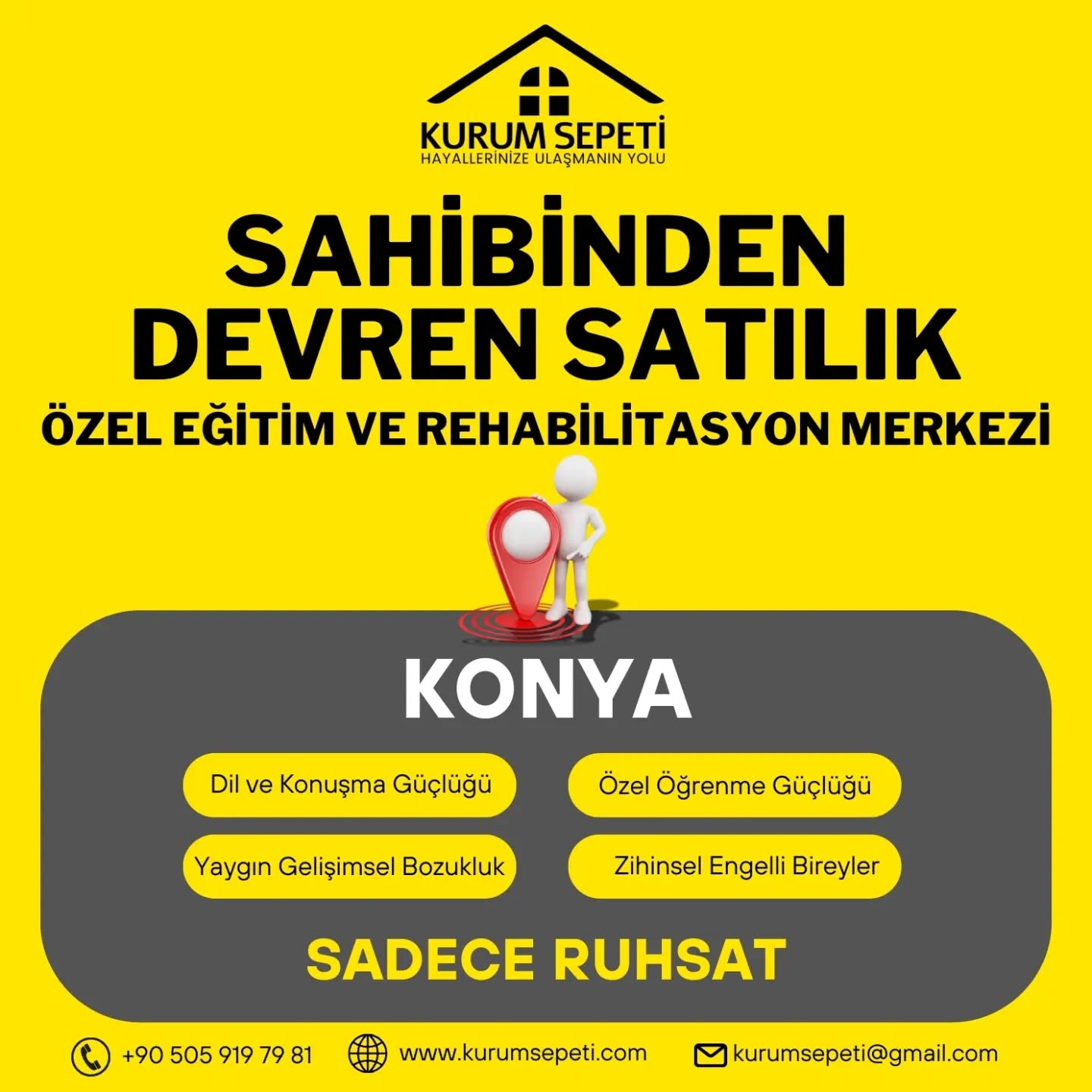 Konya Sadece Ruhsat Özel Eğitim ve Rehabilitasyon Merkezi