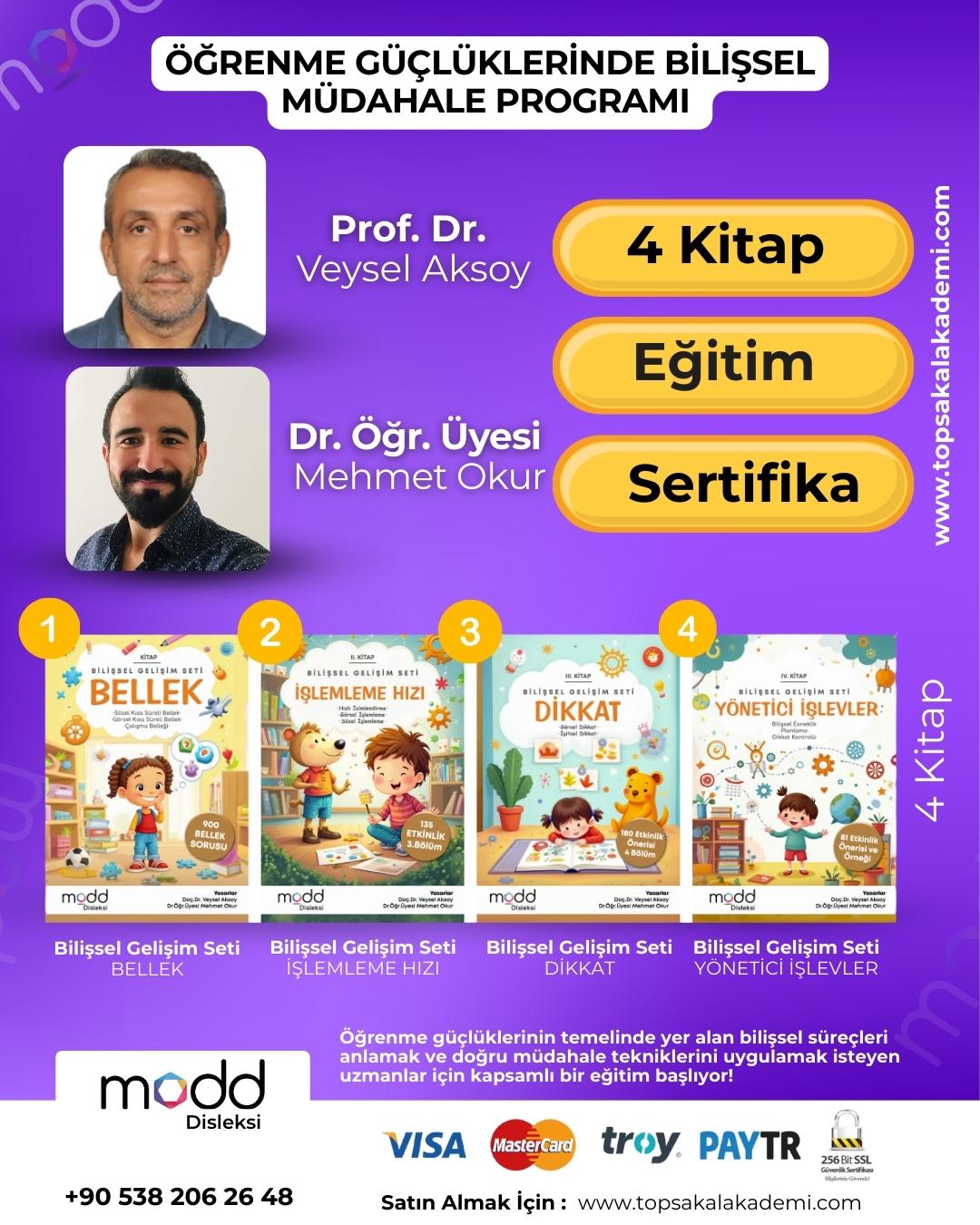 Kitaplar + Öğrenme Güçlüklerinde Bilişsel Müdahale Programı I Prof. Dr. Veysel Aksoy I Dr. Öğr. Üyesi Mehmet Okur
